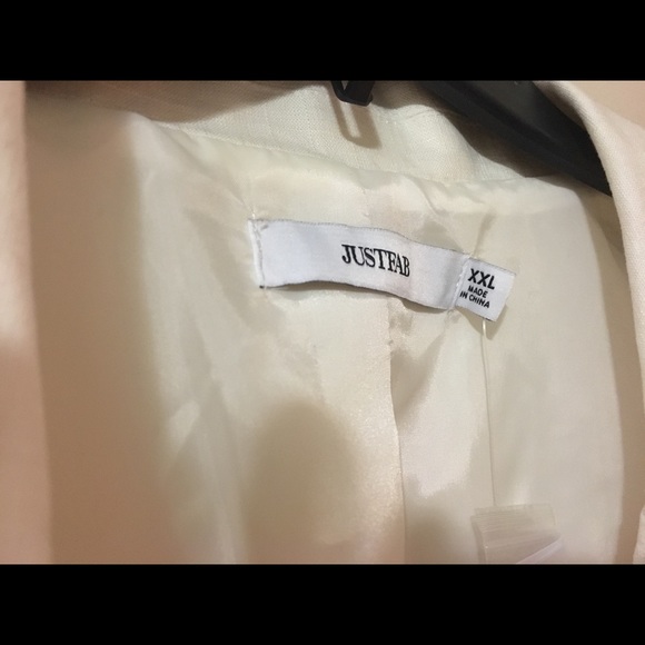Ivory linen suit coat - Picture 3 of 3